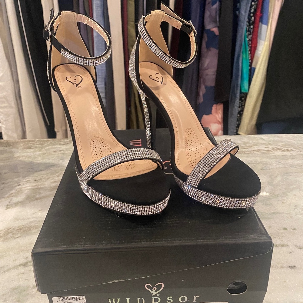 Windsor 5 inch stiletto rhinestone heels